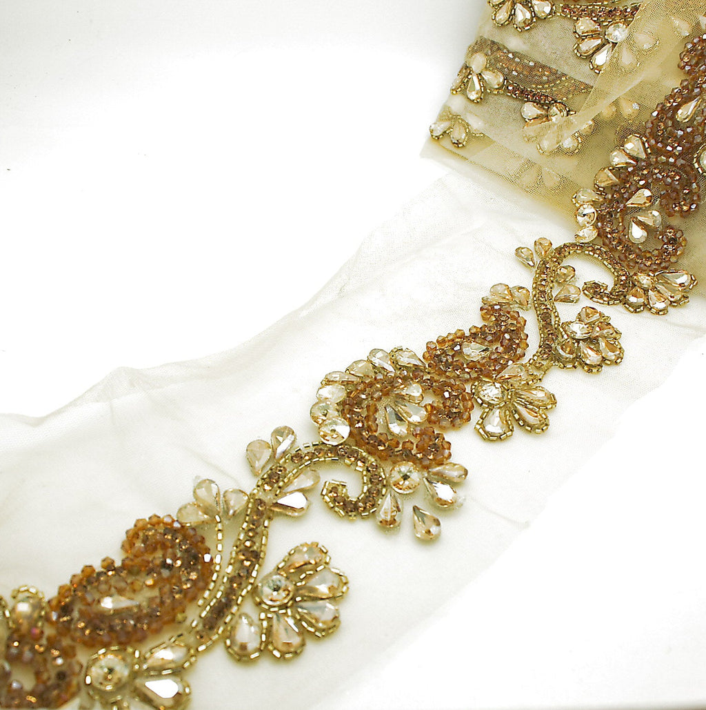 GOLD CRYSTAL NET TRIM - sarahi.NYC