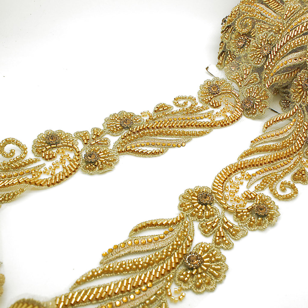 GOLD CRYSTAL NET TRIM - sarahi.NYC