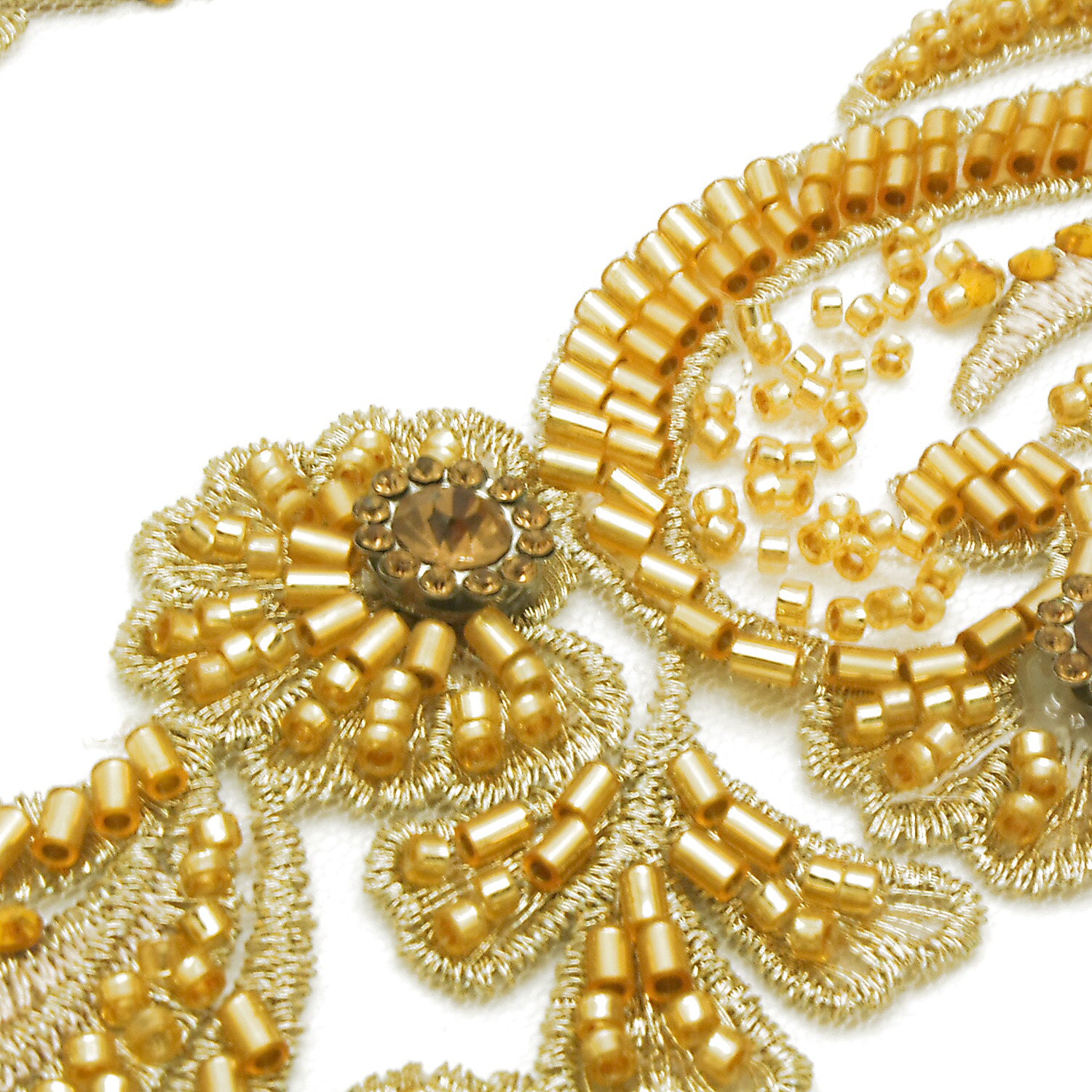 GOLD CRYSTAL NET TRIM - sarahi.NYC