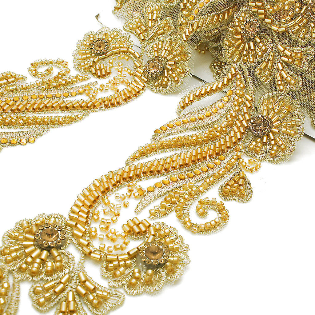 GOLD CRYSTAL NET TRIM - sarahi.NYC