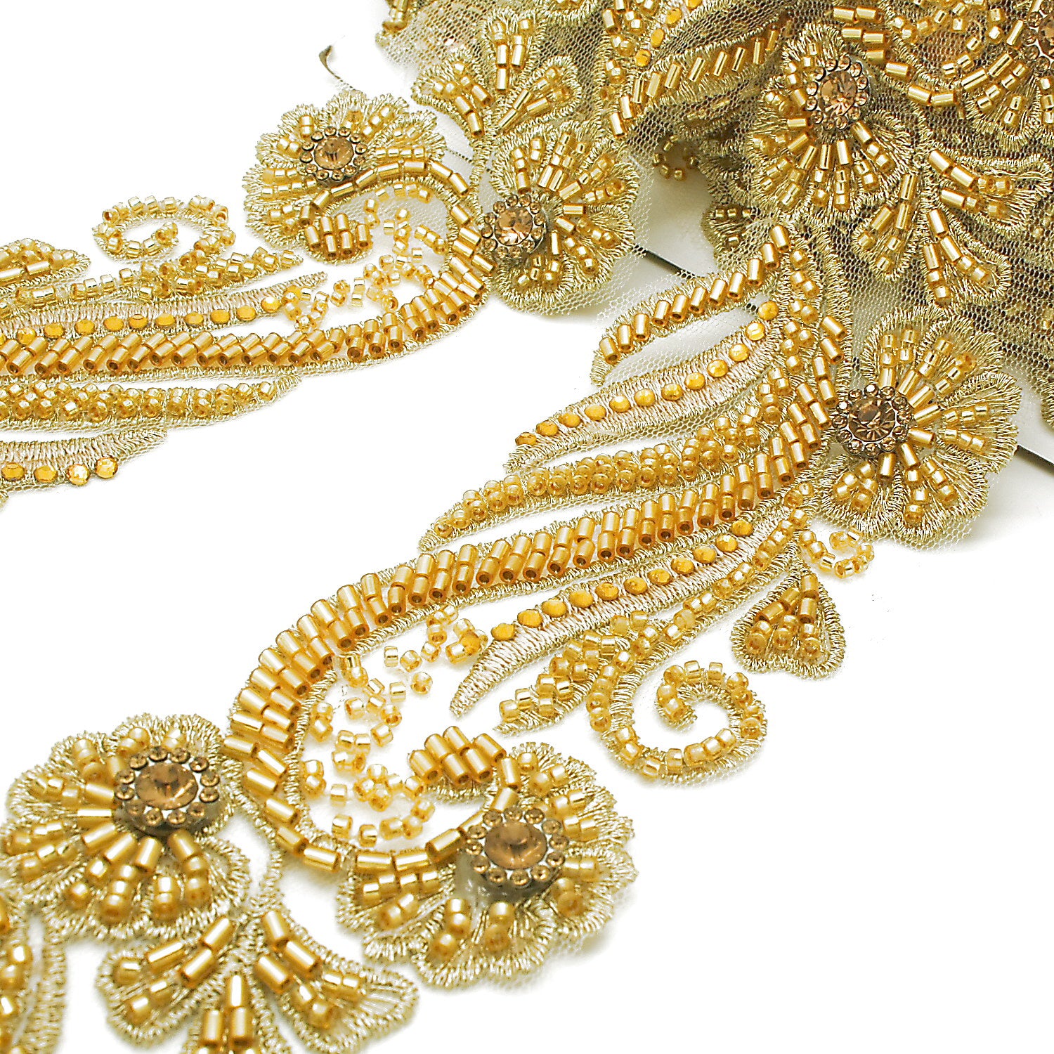 GOLD CRYSTAL NET TRIM - sarahi.NYC