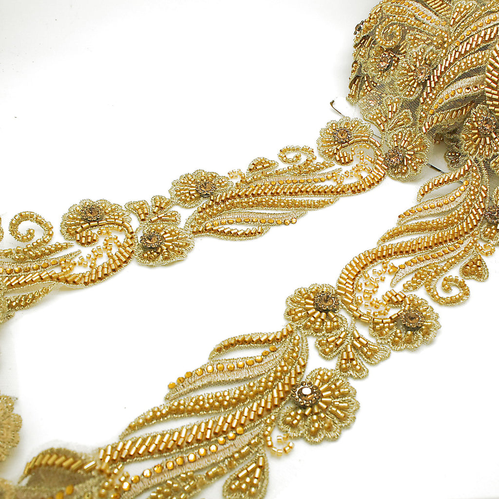 GOLD CRYSTAL NET TRIM - sarahi.NYC