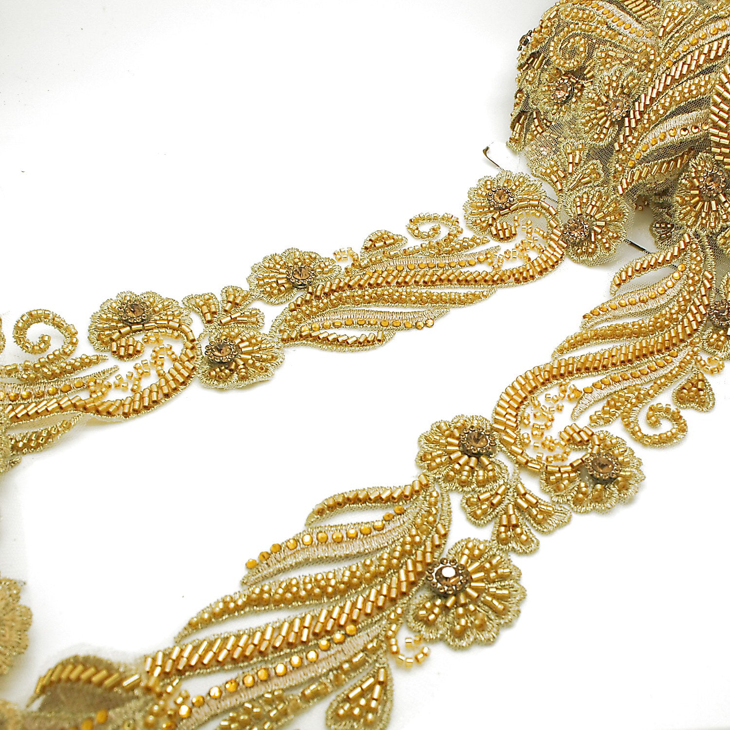 GOLD CRYSTAL NET TRIM - sarahi.NYC