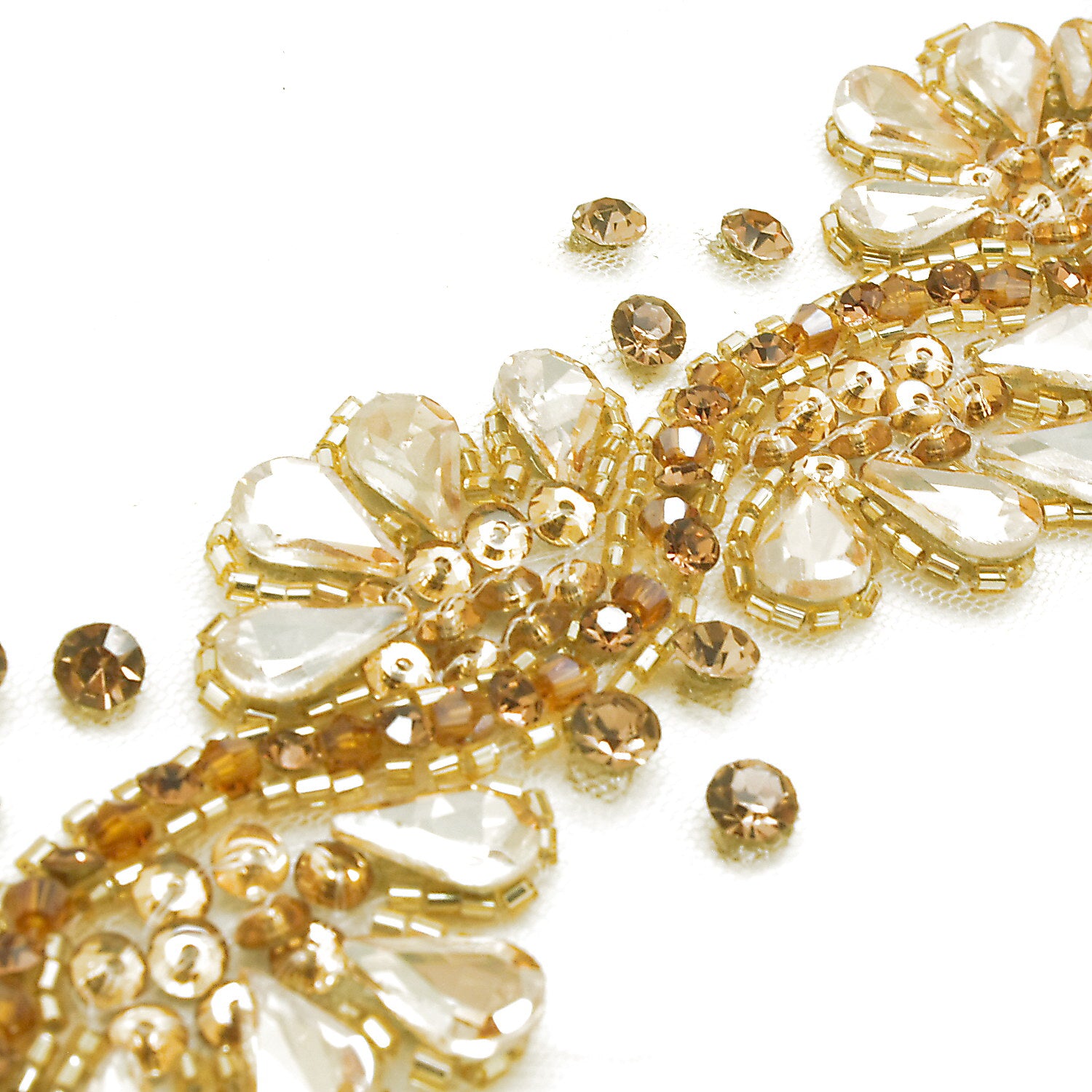 GOLD CRYSTAL NET TRIM - sarahi.NYC