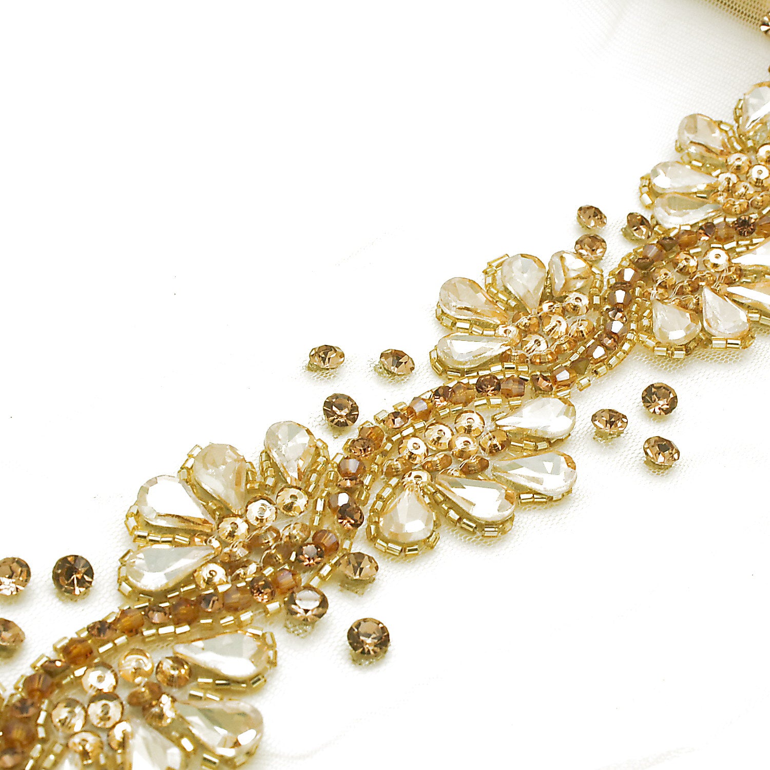 GOLD CRYSTAL NET TRIM - sarahi.NYC