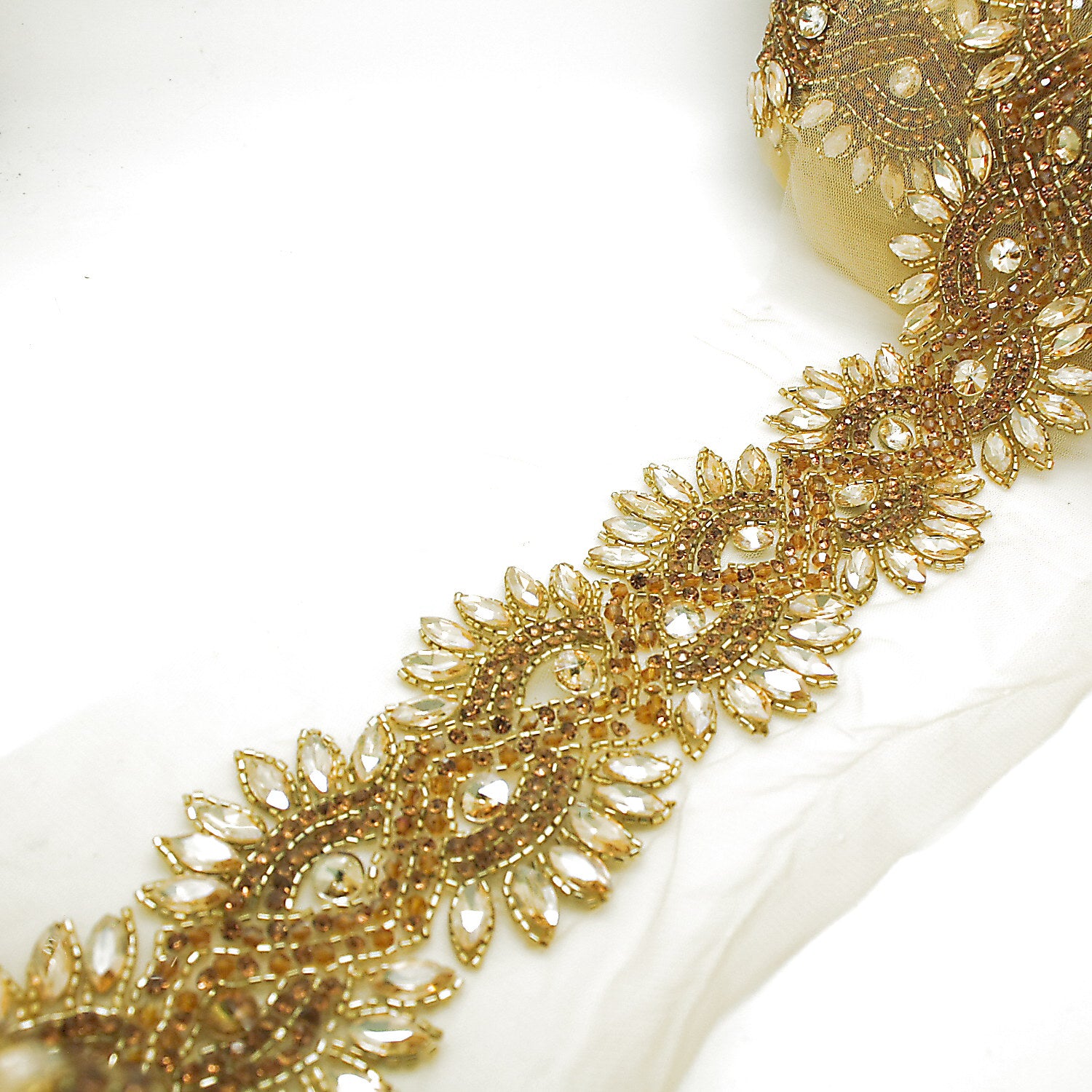 GOLD CRYSTAL NET TRIM - sarahi.NYC