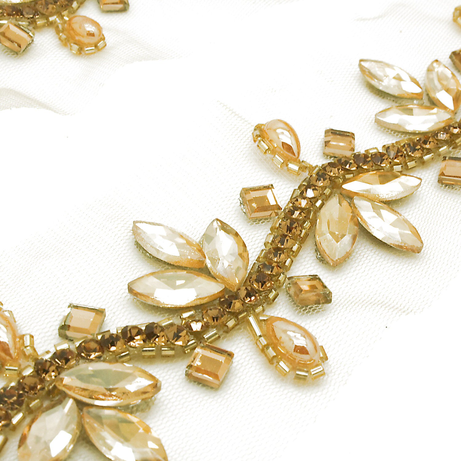 GOLD CRYSTAL NET TRIM - sarahi.NYC