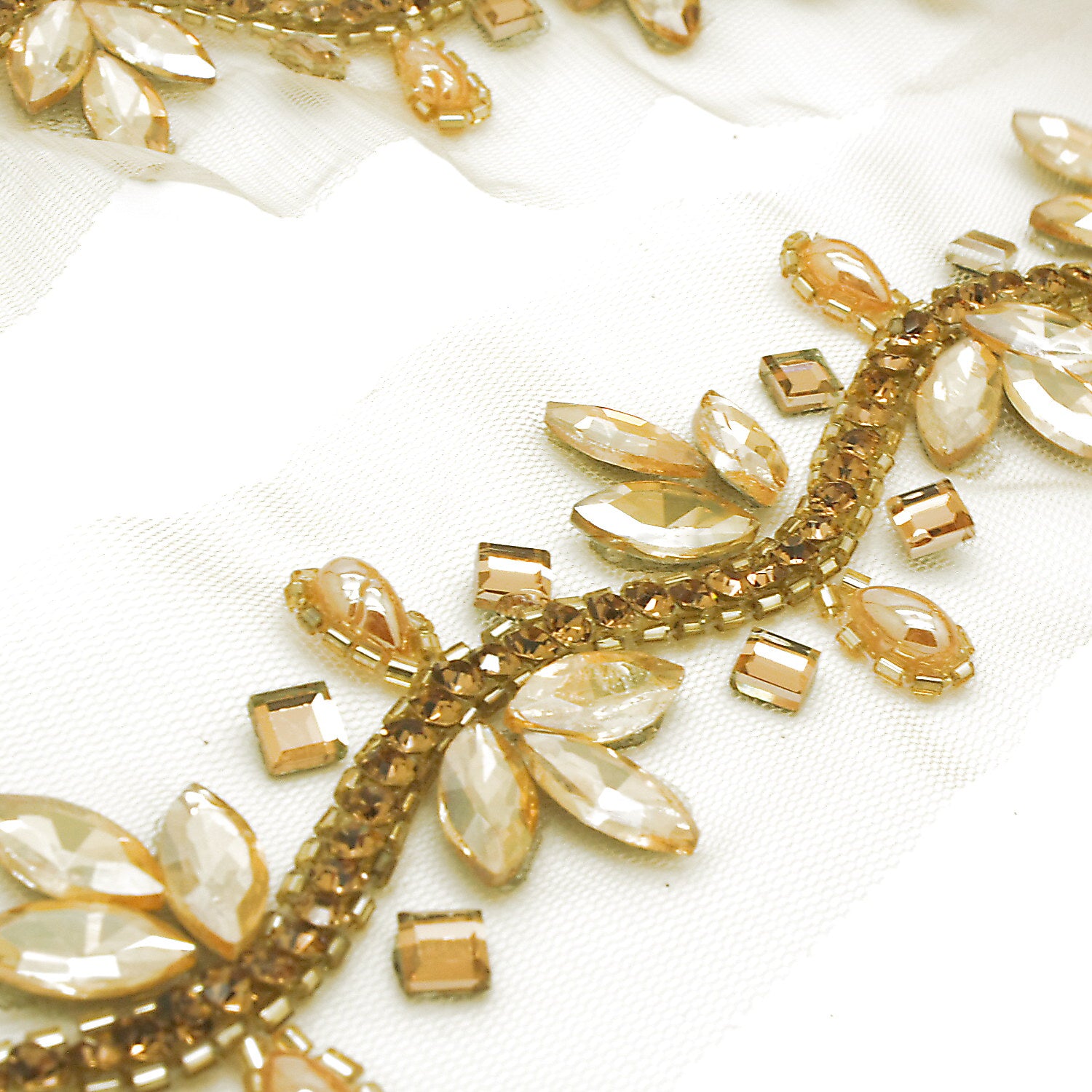GOLD CRYSTAL NET TRIM - sarahi.NYC