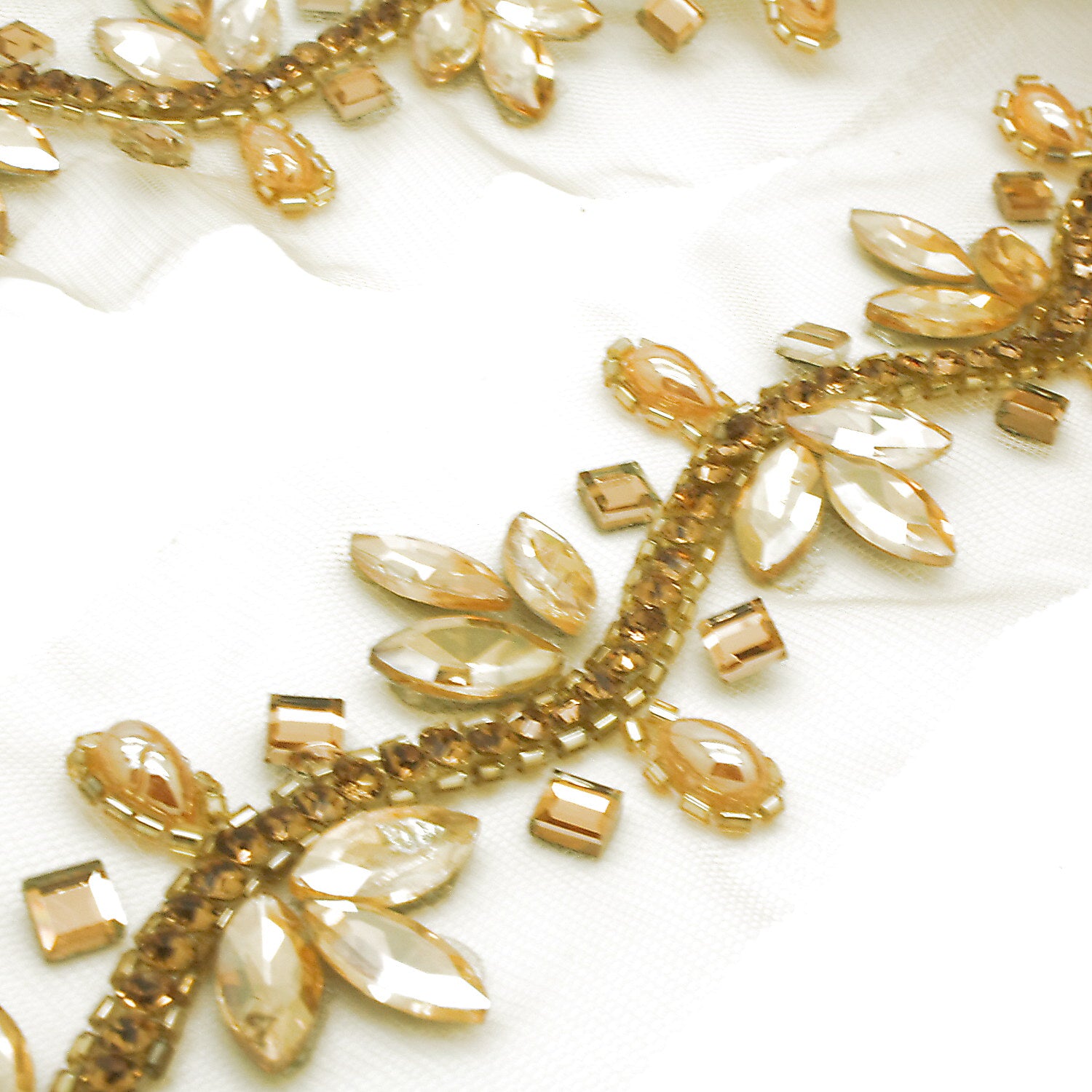 GOLD CRYSTAL NET TRIM - sarahi.NYC
