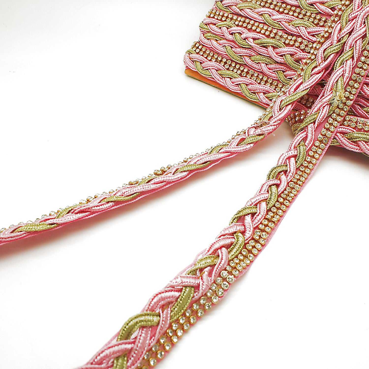 LIGHT PINK RHINESTONE TRIM - sarahi.NYC