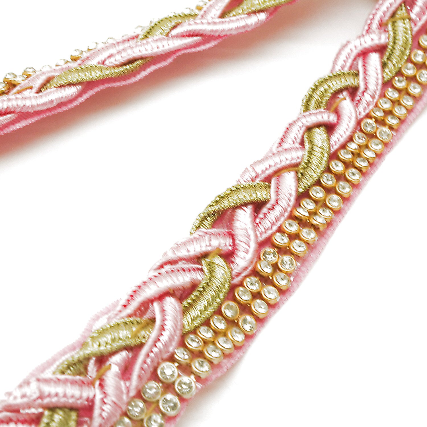 LIGHT PINK RHINESTONE TRIM - sarahi.NYC