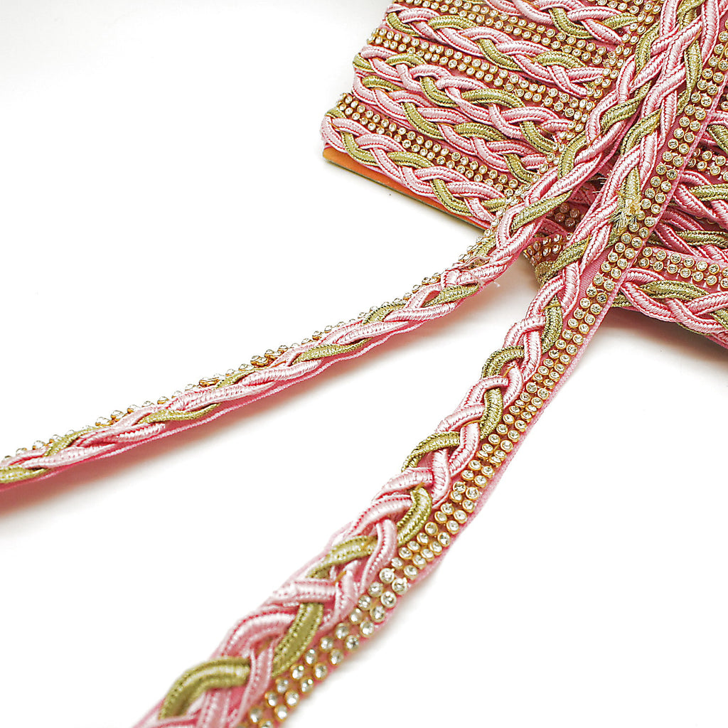LIGHT PINK RHINESTONE TRIM - sarahi.NYC