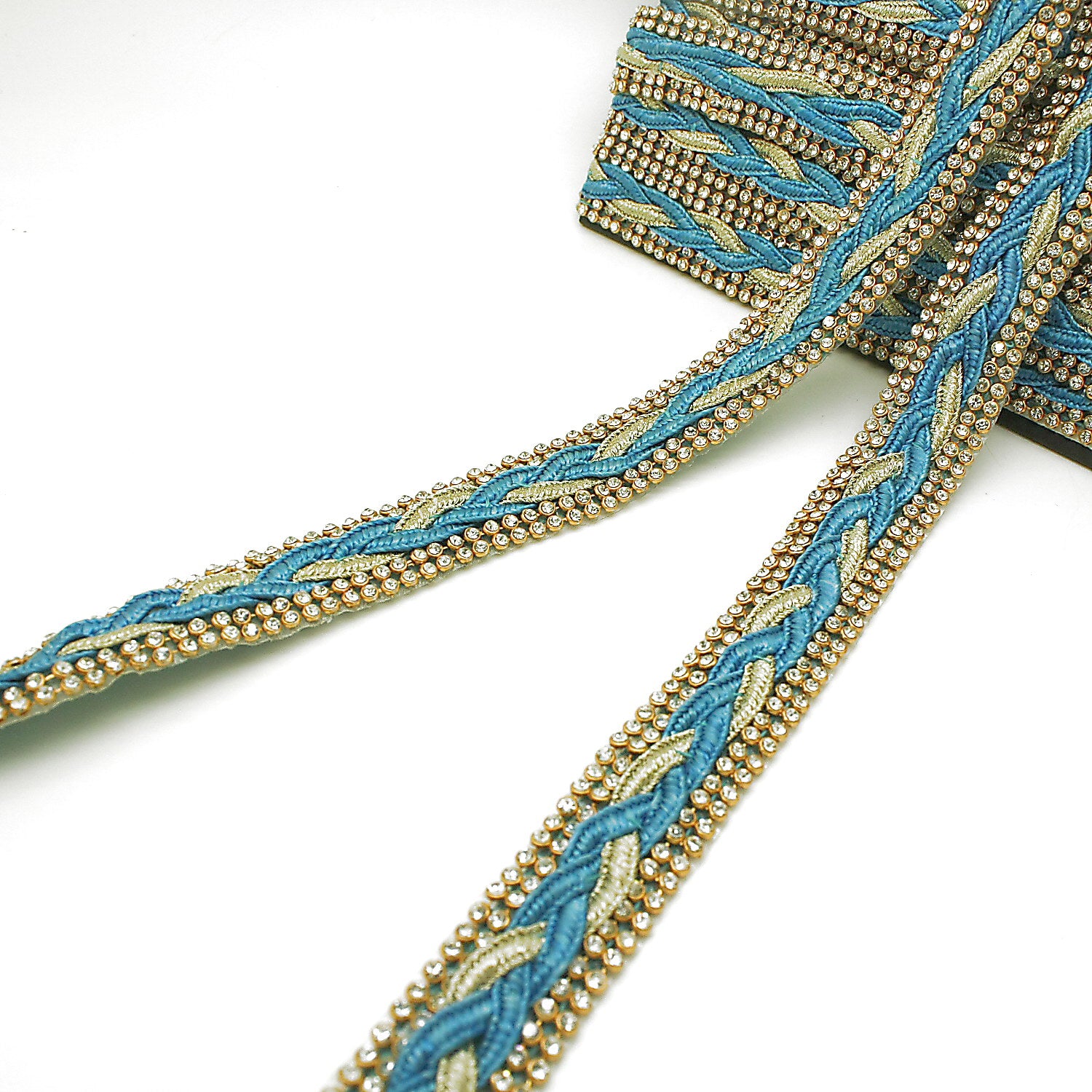 LIGHT BLUE CRYSTAL TRIM - sarahi.NYC