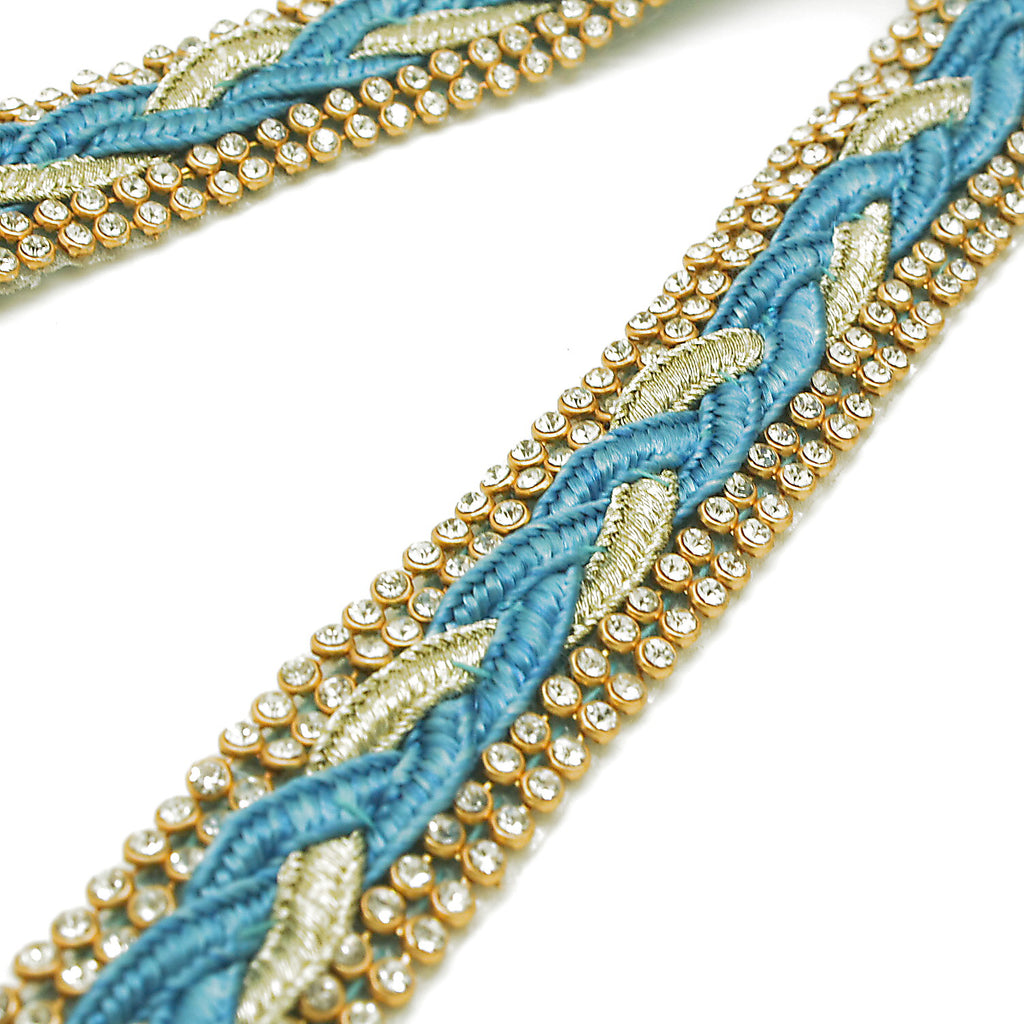 LIGHT BLUE CRYSTAL TRIM - sarahi.NYC
