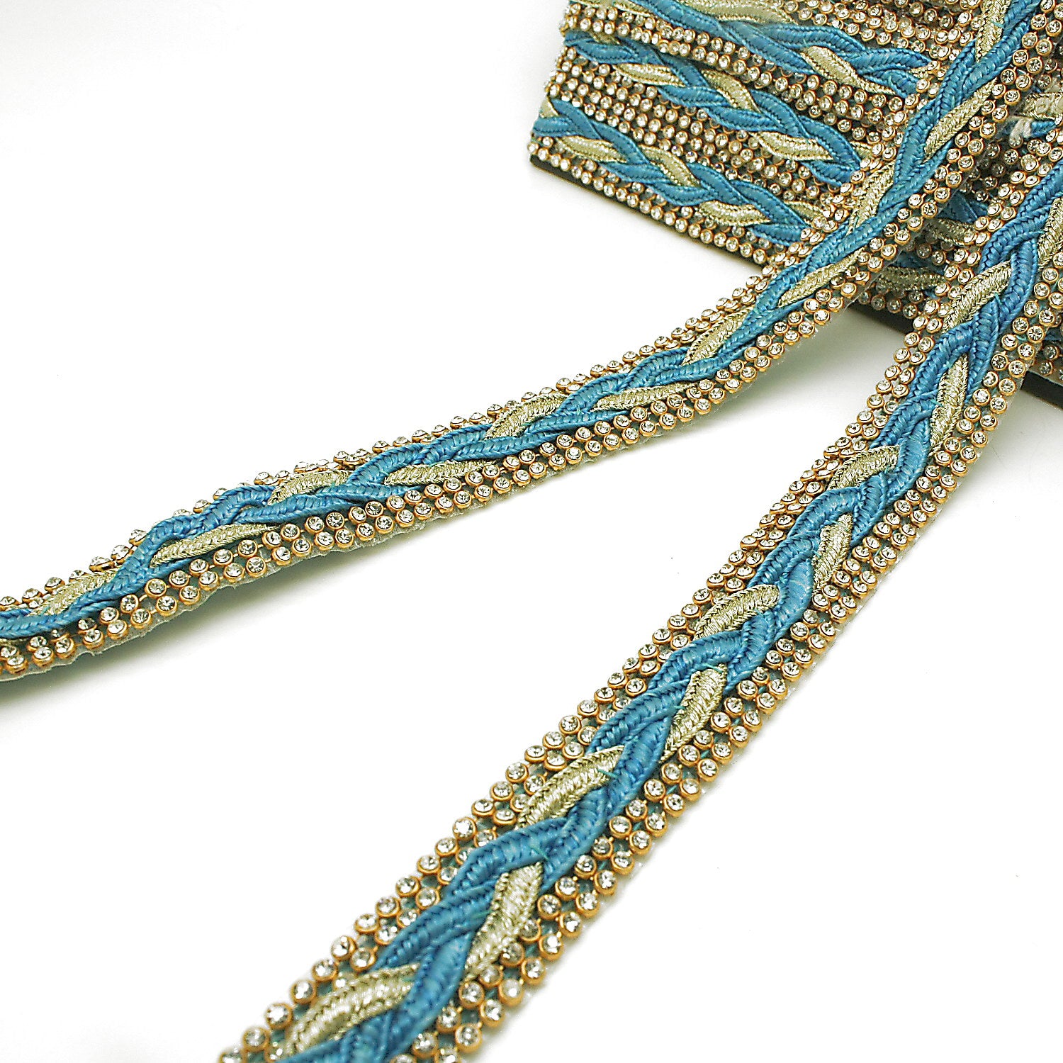 LIGHT BLUE CRYSTAL TRIM - sarahi.NYC