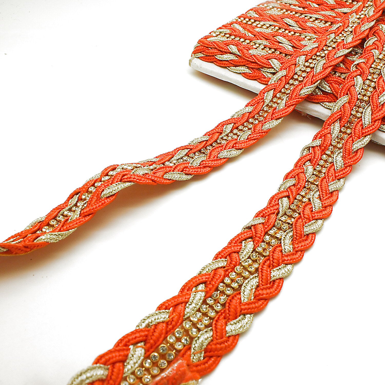ORANGE GOLD STONE TRIM - sarahi.NYC