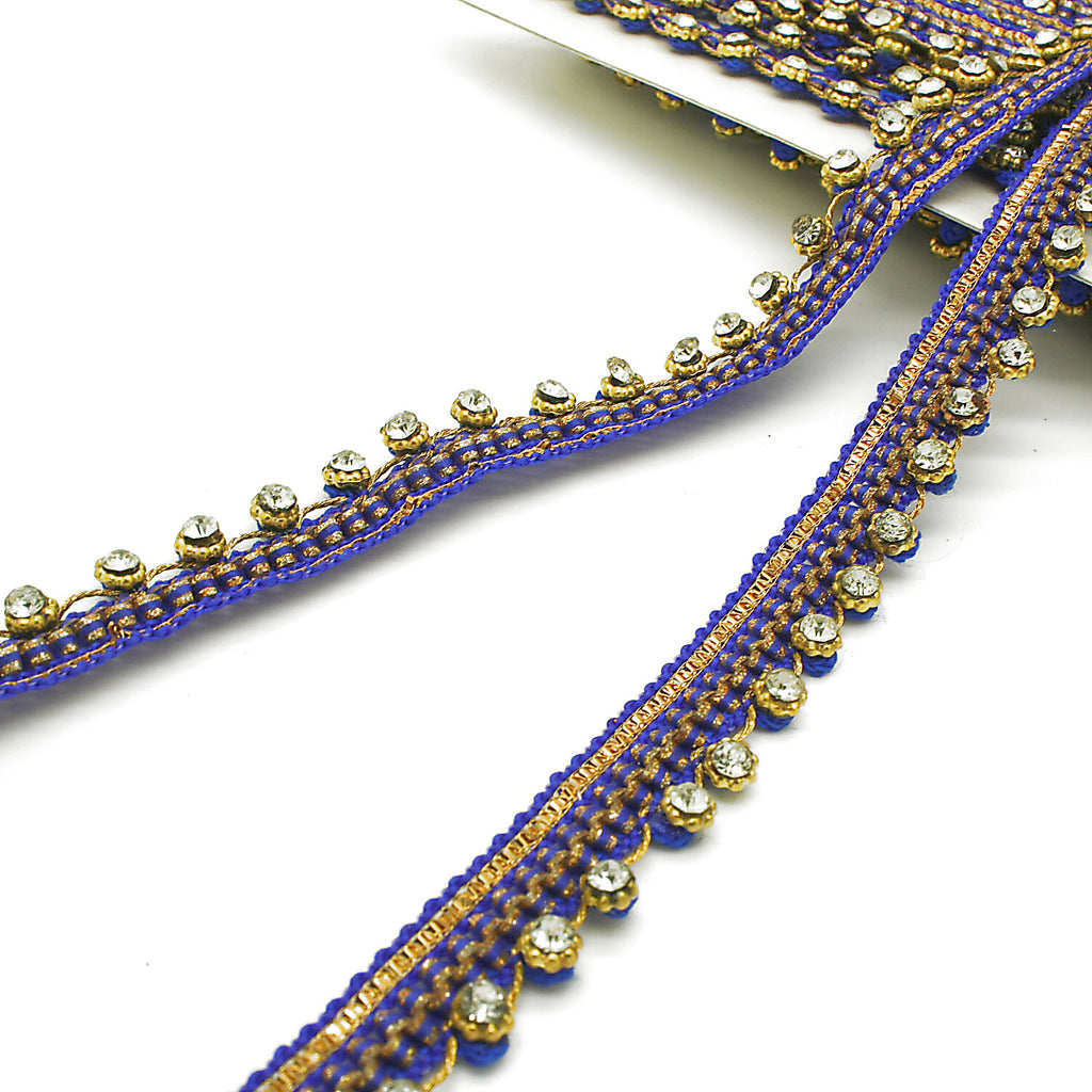 BLUE GOLD STONE TRIM - SARAHI.NYC