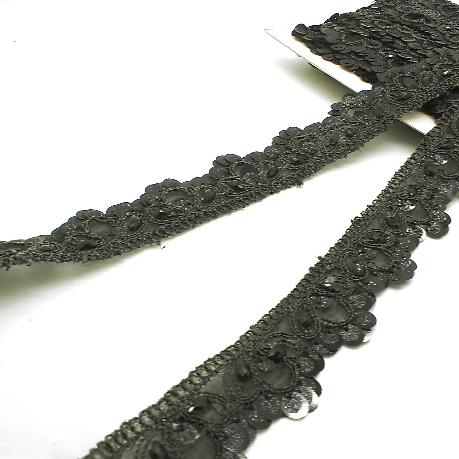 BLACK CRHINESTONE TRIM - sarahi.NYC