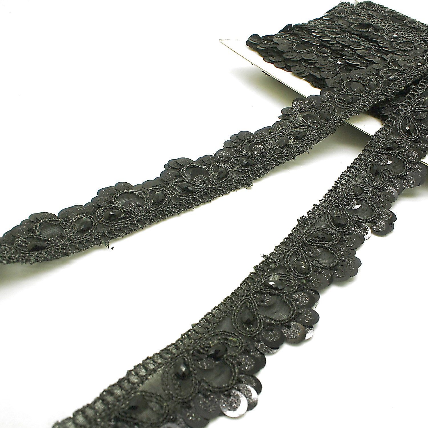 BLACK CRHINESTONE TRIM - sarahi.NYC