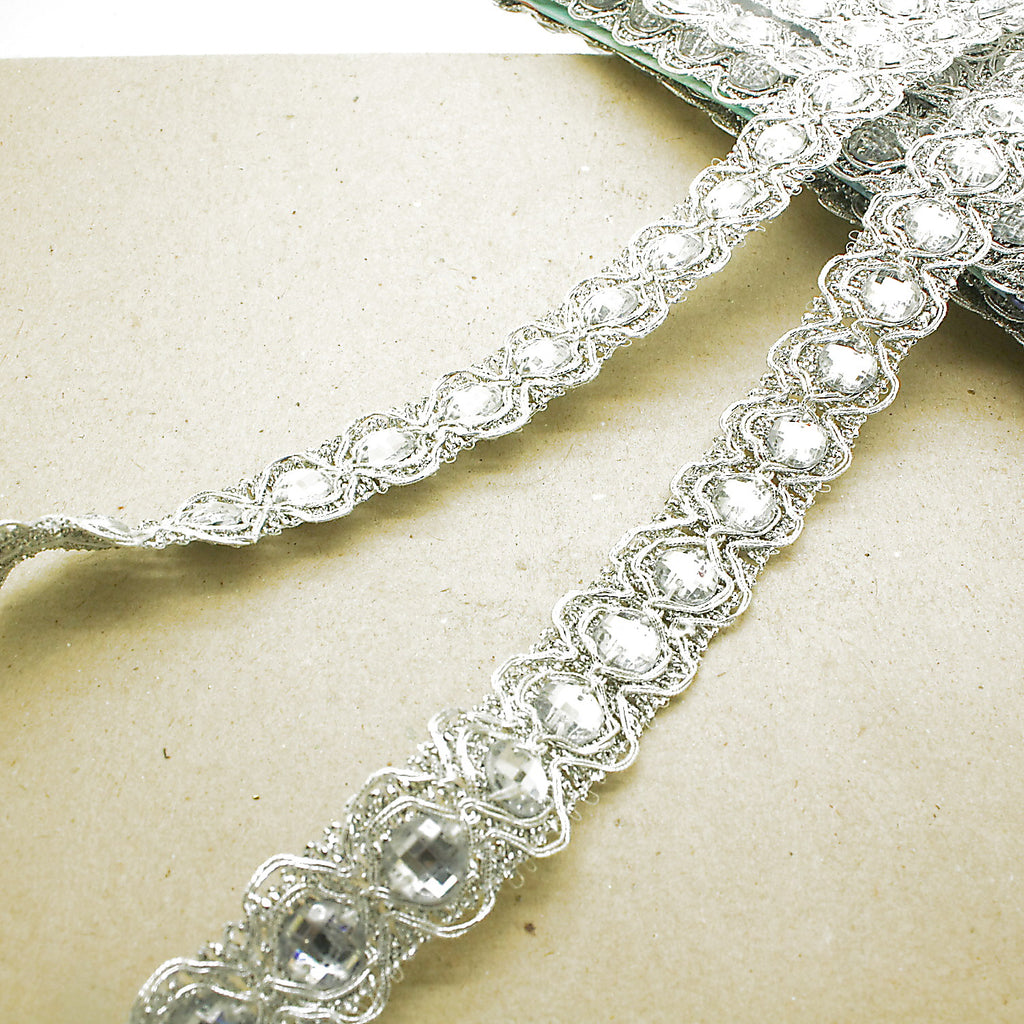 SILVER RHINESTONE TRIM - sarahi.NYC