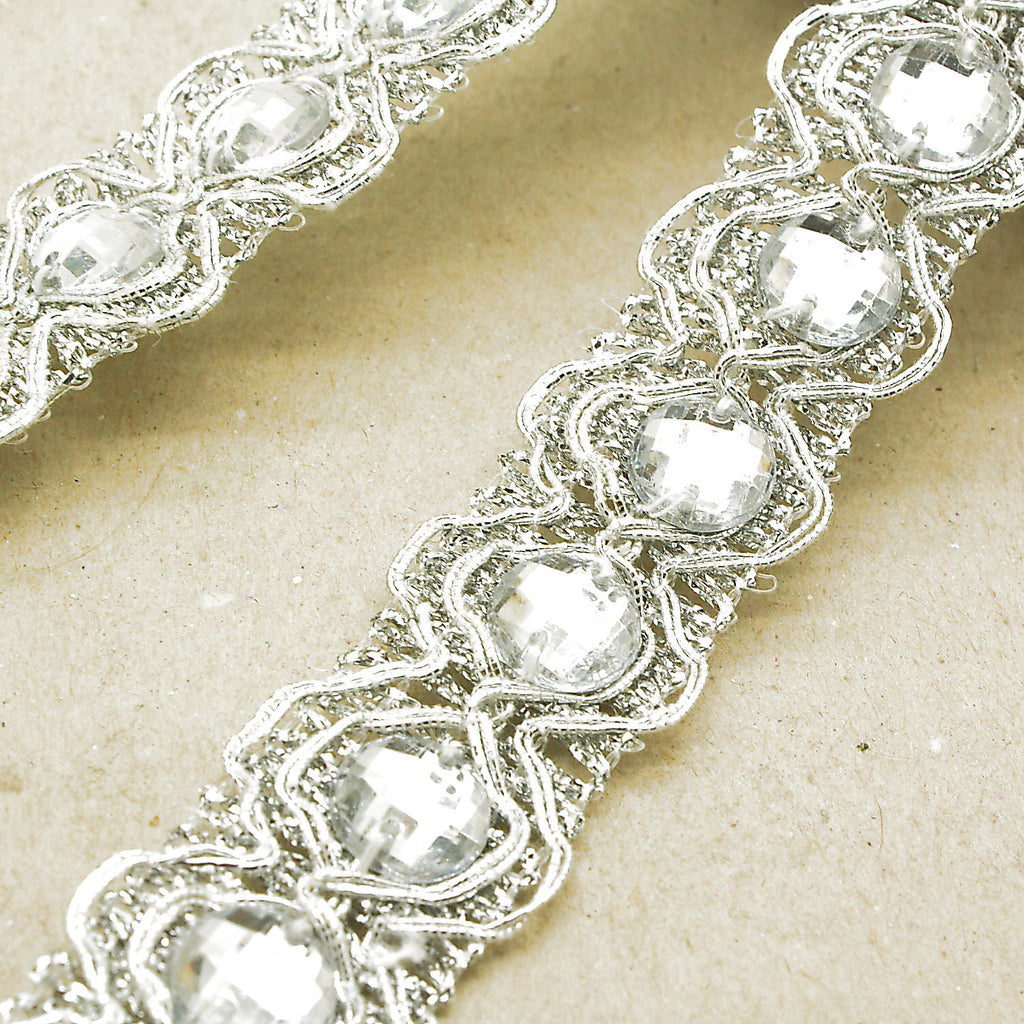 SILVER RHINESTONE TRIM - sarahi.NYC