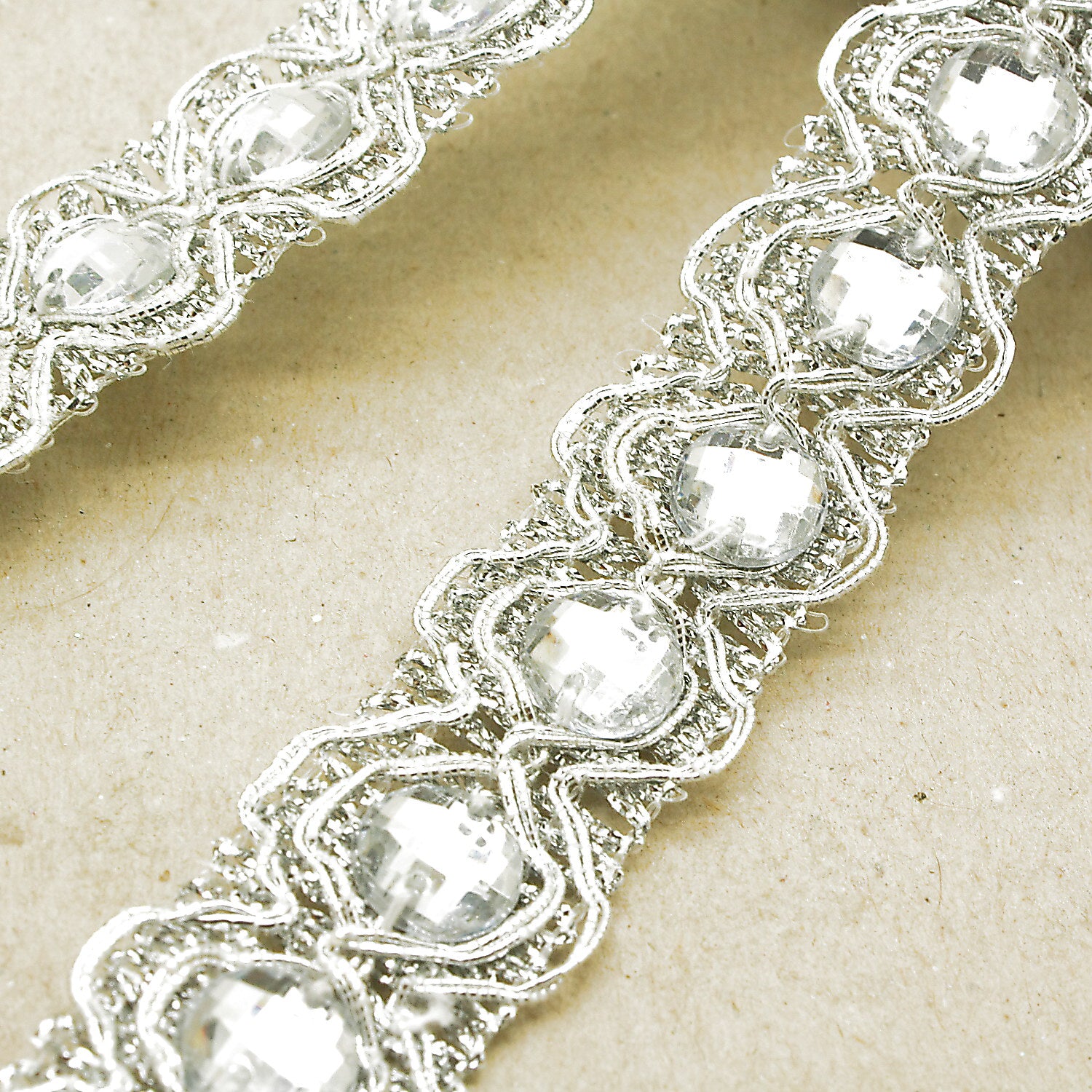 SILVER RHINESTONE TRIM - sarahi.NYC