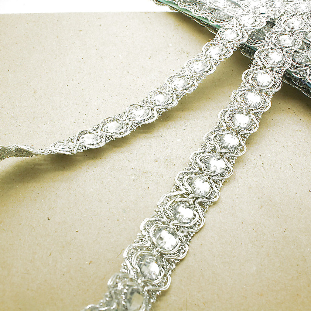 SILVER RHINESTONE TRIM - sarahi.NYC