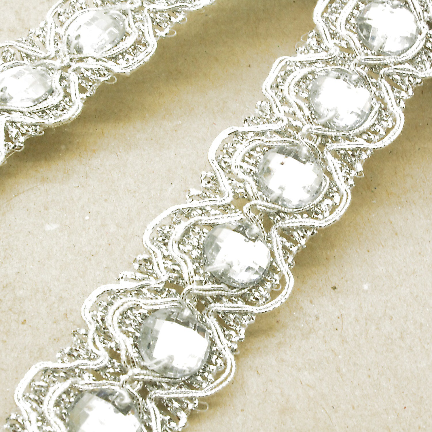 SILVER RHINESTONE TRIM - sarahi.NYC