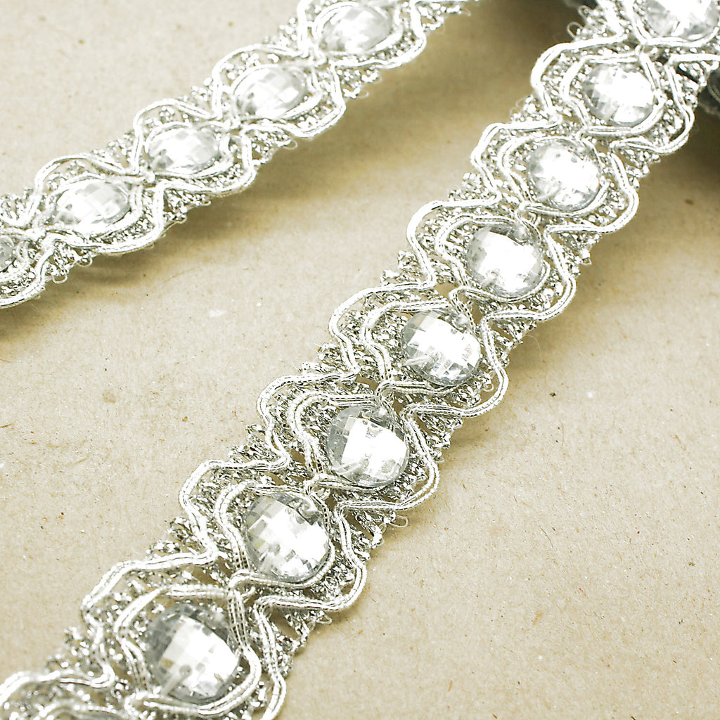 SILVER RHINESTONE TRIM - sarahi.NYC