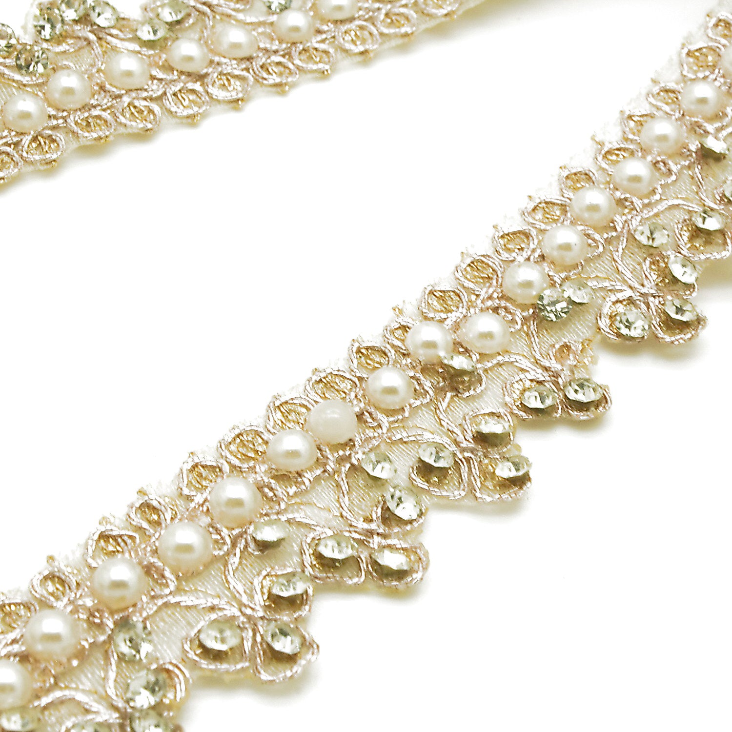 GOLD PEARL STONE TRIM - sarahi.NYC