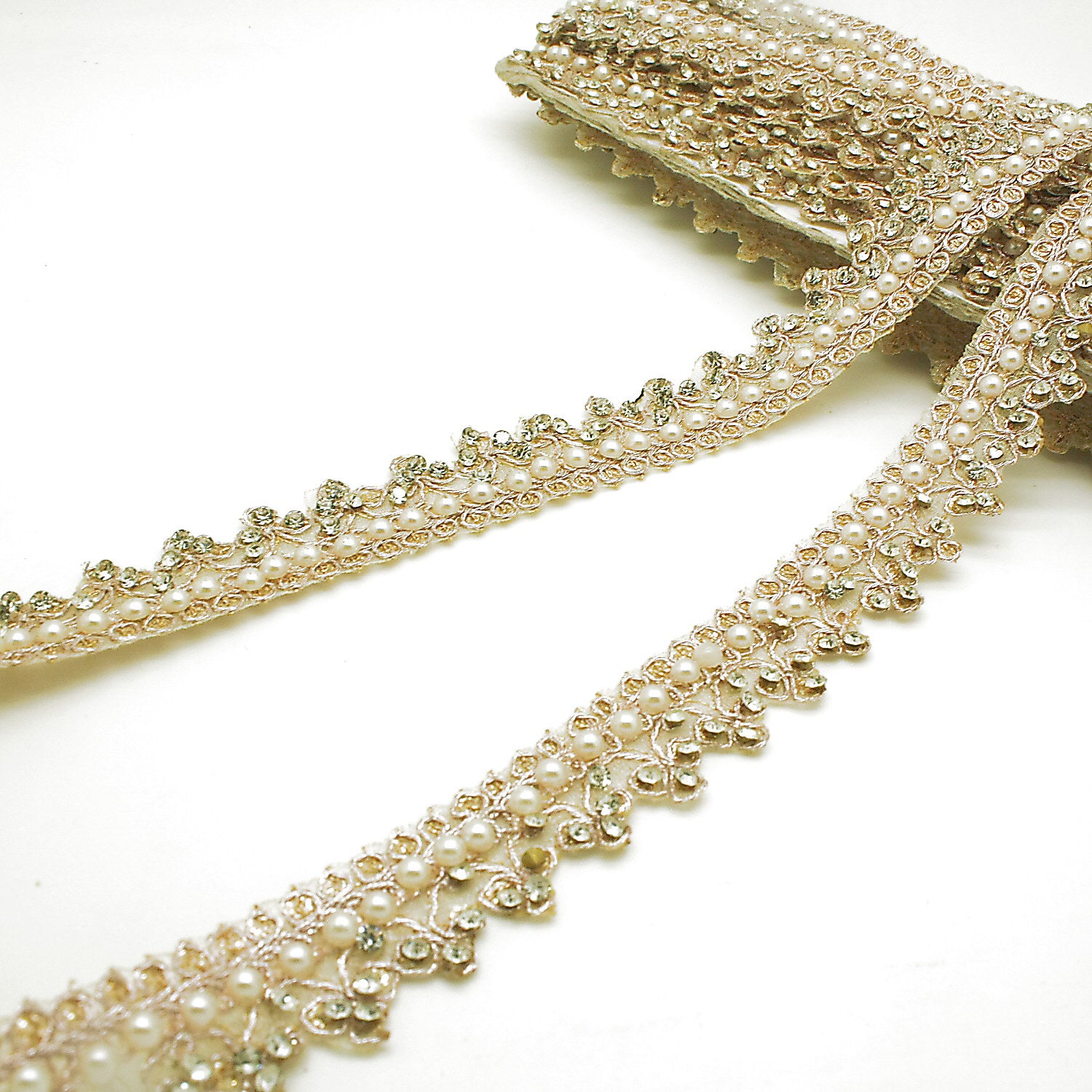 GOLD PEARL STONE TRIM - sarahi.NYC