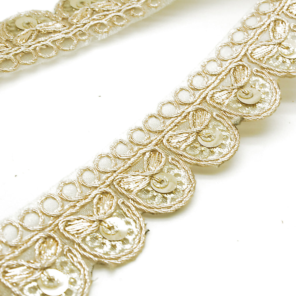 GOLD SEQUIN TRIM - sarahi.NYC