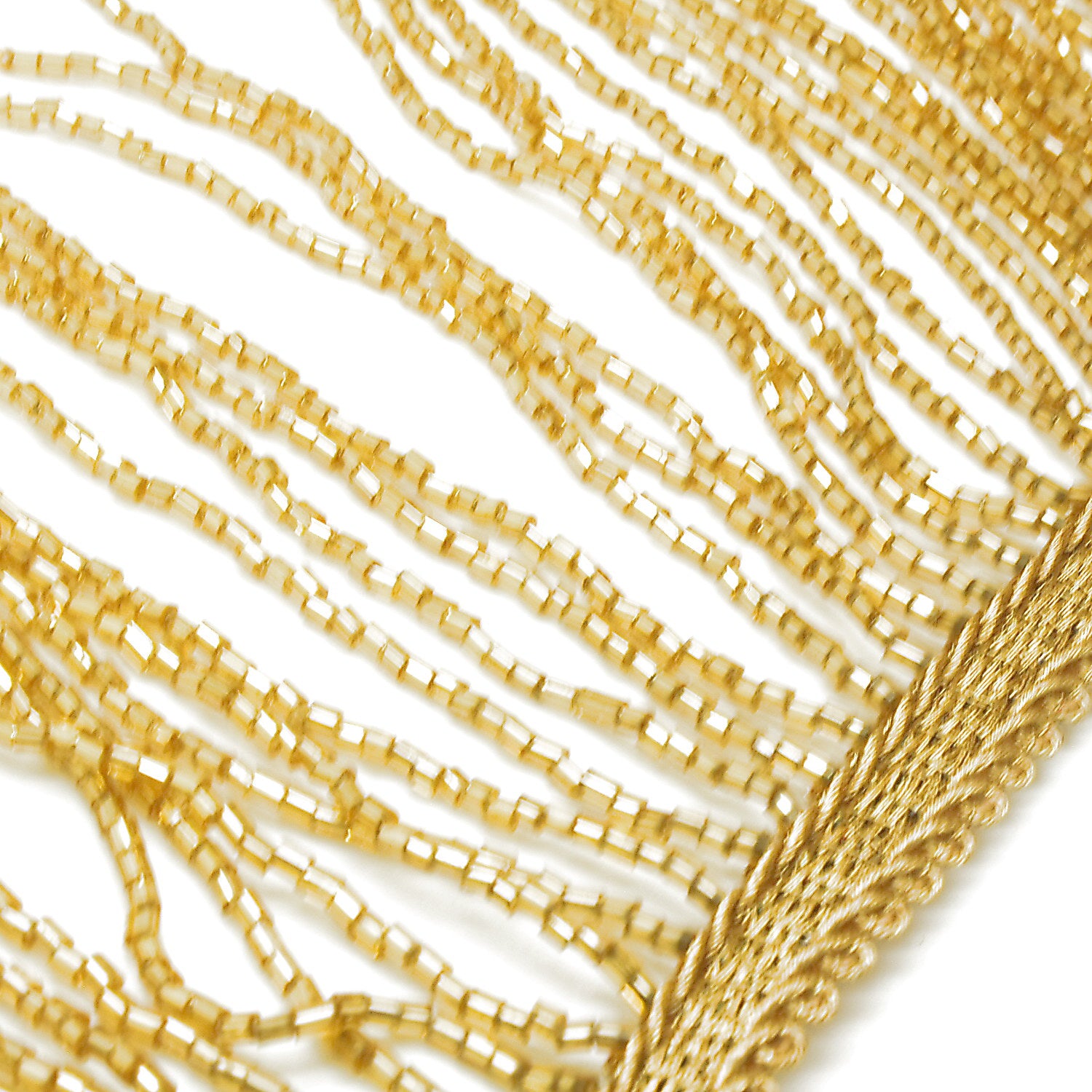 4.5 INCH GOLD FRINGE BEADED TRIM - SARAHI.NYC