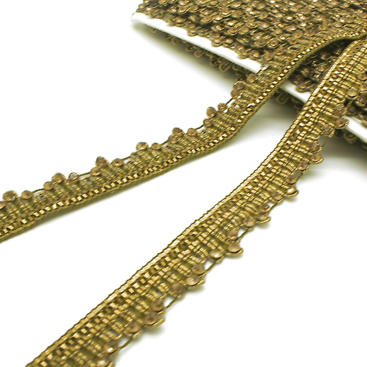 MUDDY GREEN GOLD RHINSTONE TRIM - sarahi.NYC