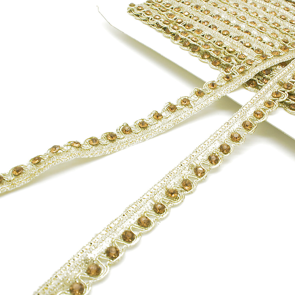 GOLD METALLIC RHINESTONE TRIM - sarahi.NYC