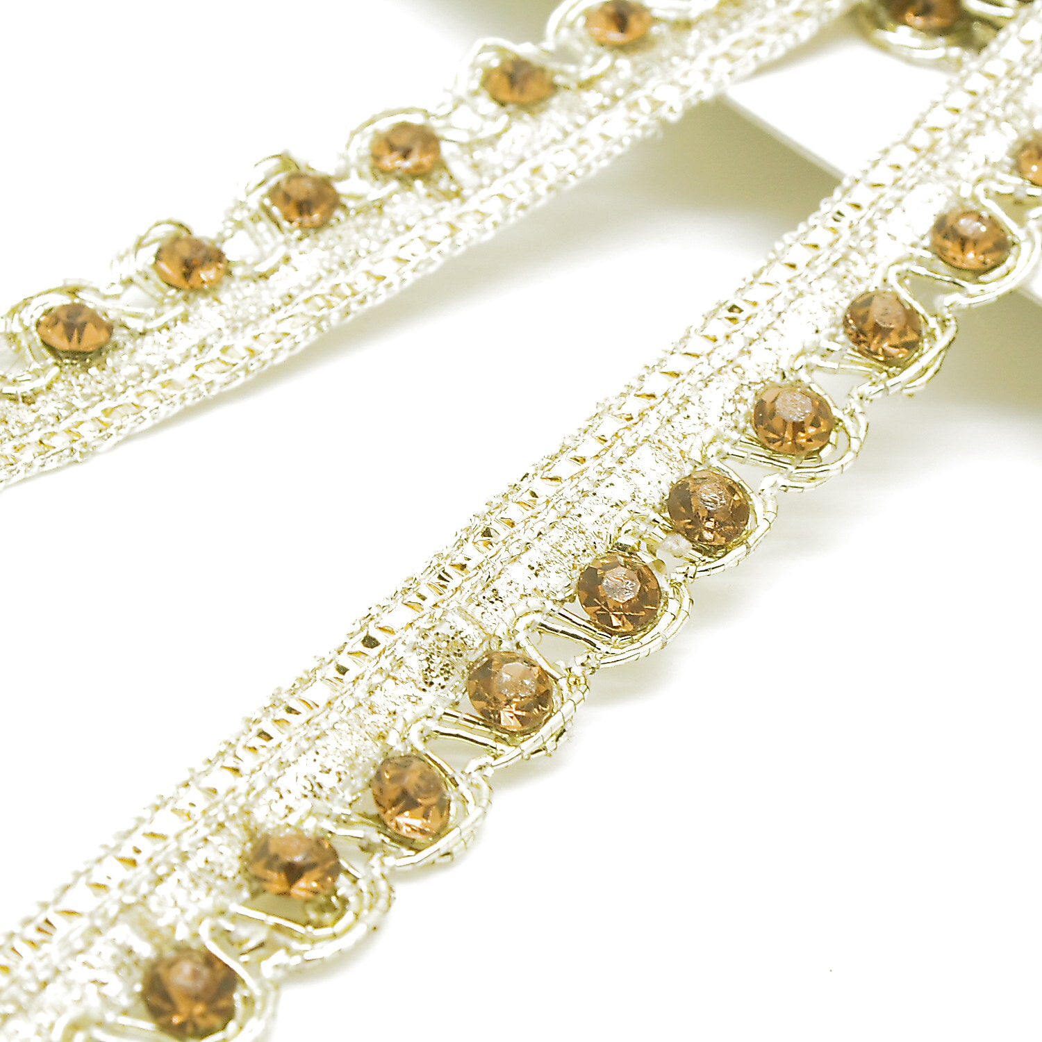 GOLD METALLIC RHINESTONE TRIM - sarahi.NYC