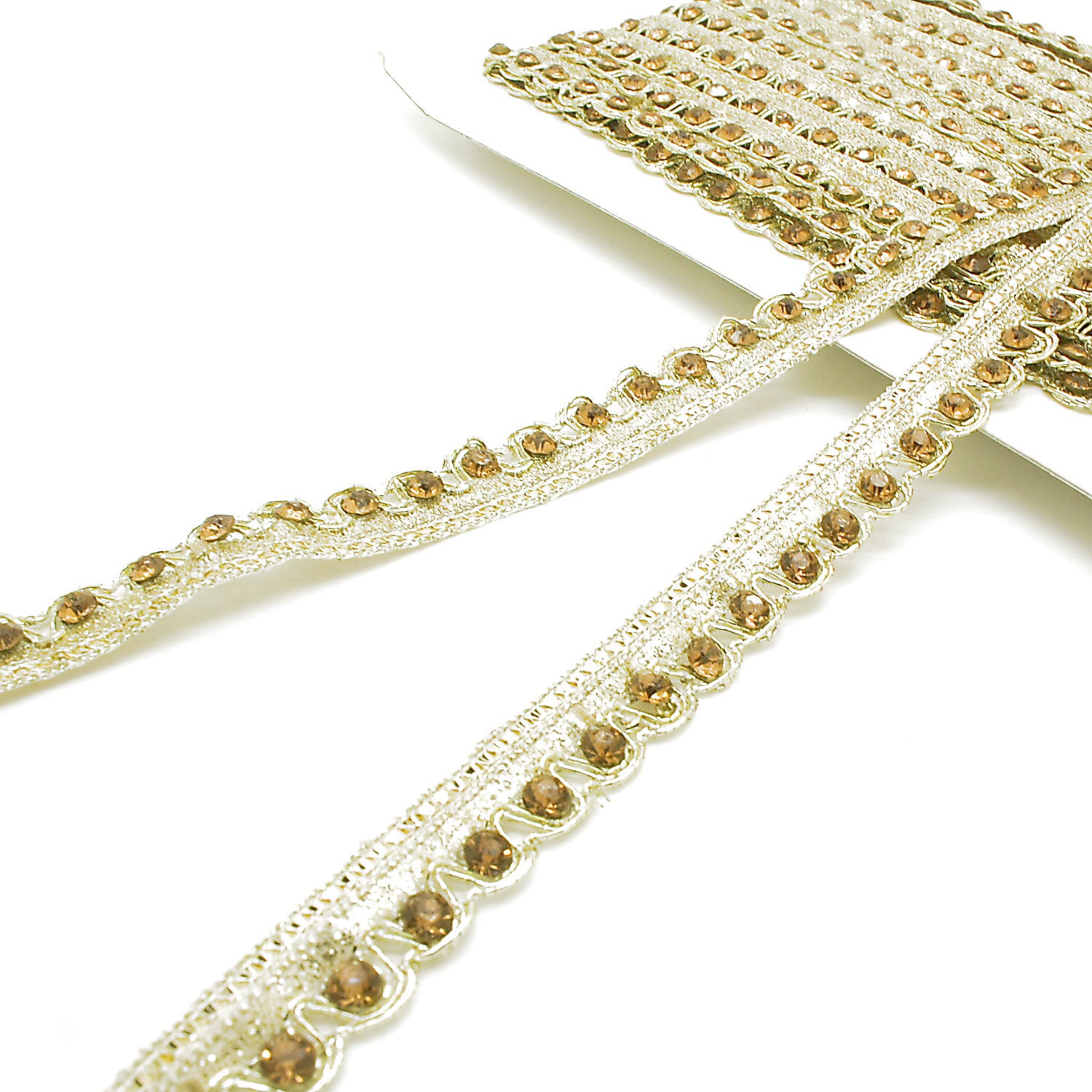 GOLD METALLIC RHINESTONE TRIM - sarahi.NYC