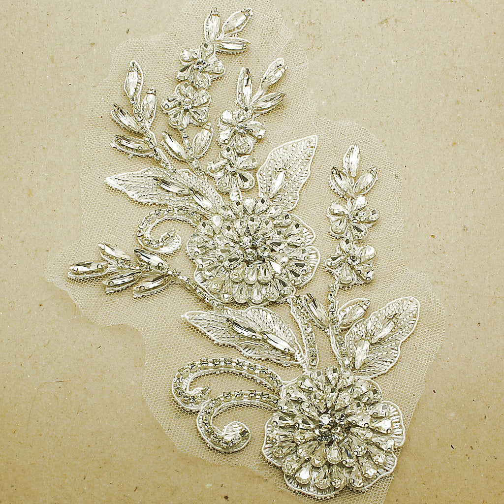 SILVER NET STONE APPLIQUE - sarahi.NYC
