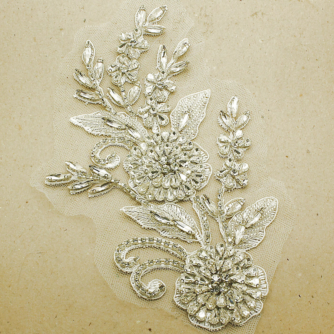 SILVER NET STONE APPLIQUE - sarahi.NYC