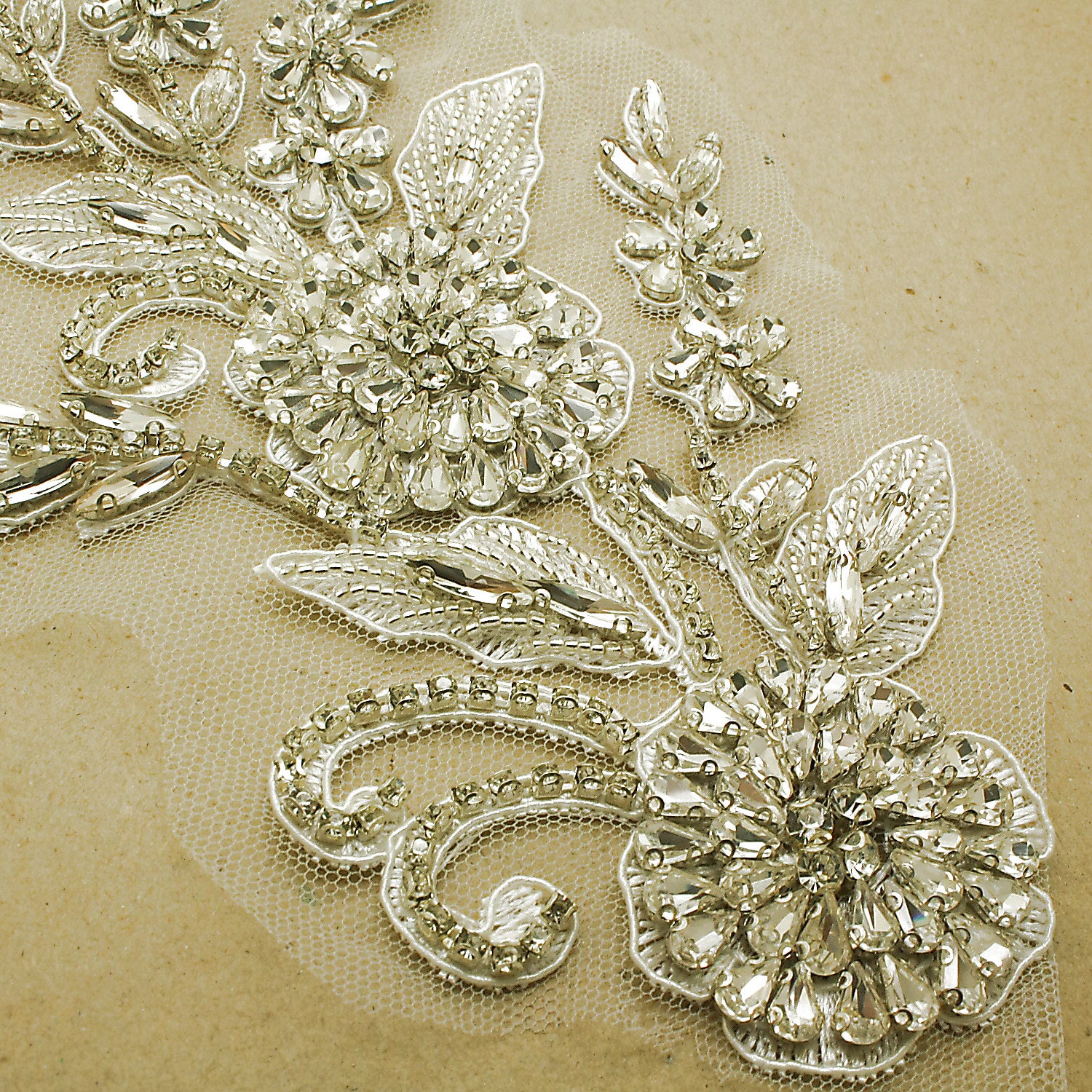 SILVER NET STONE APPLIQUE - sarahi.NYC