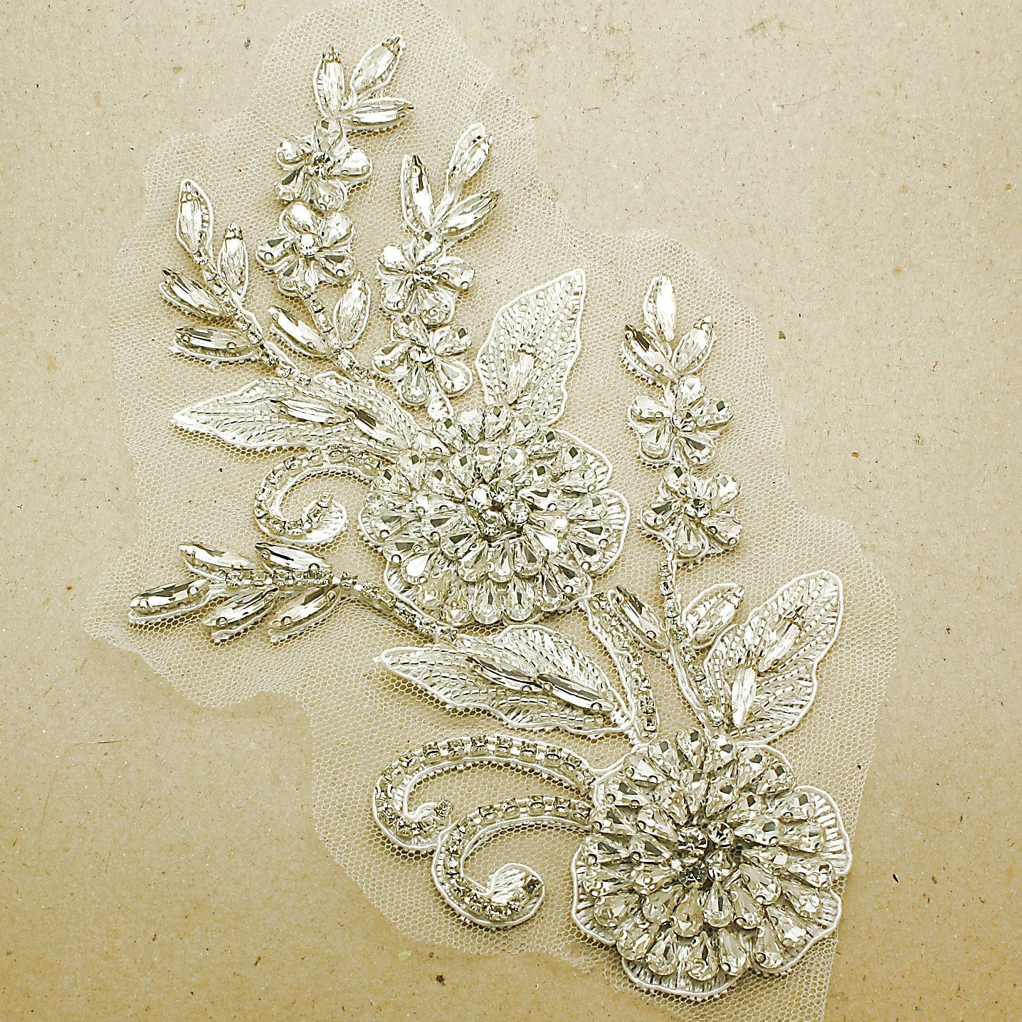 SILVER NET STONE APPLIQUE - sarahi.NYC
