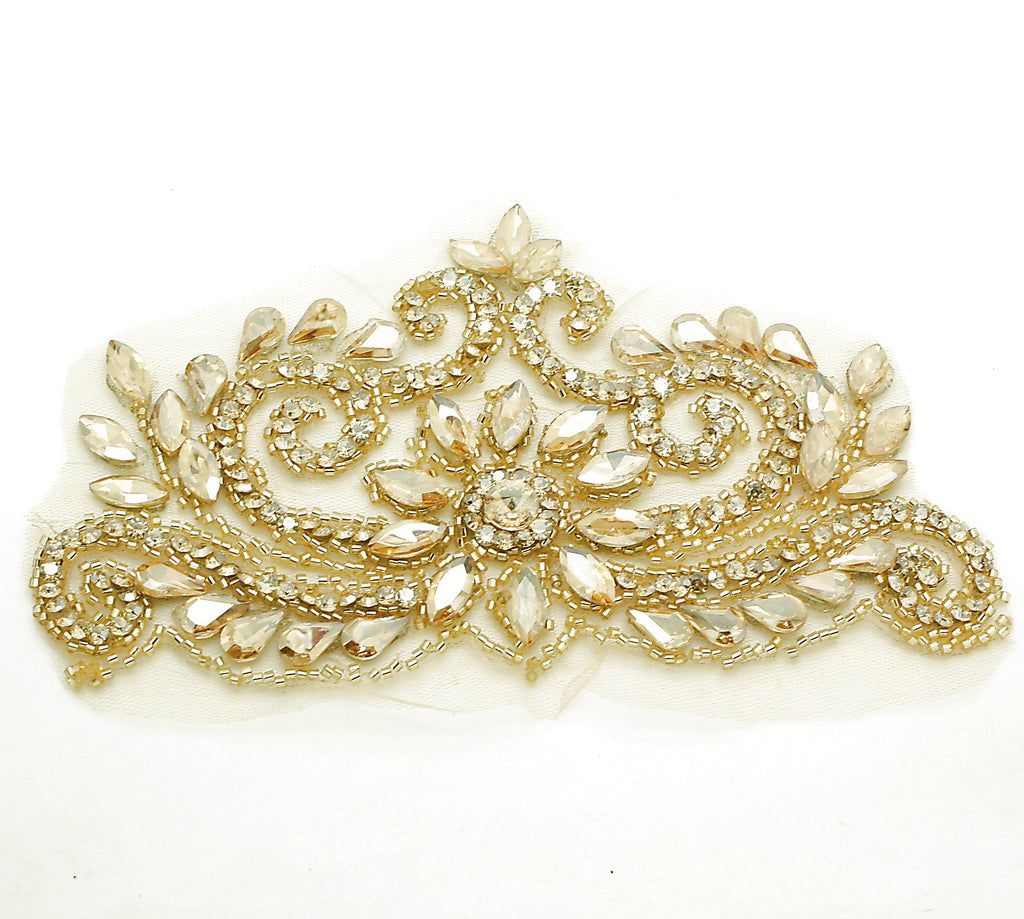 GOLD RHINESTONE APPLIQUE - sarahi.NYC