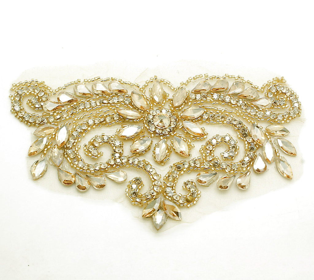 GOLD RHINESTONE APPLIQUE - sarahi.NYC