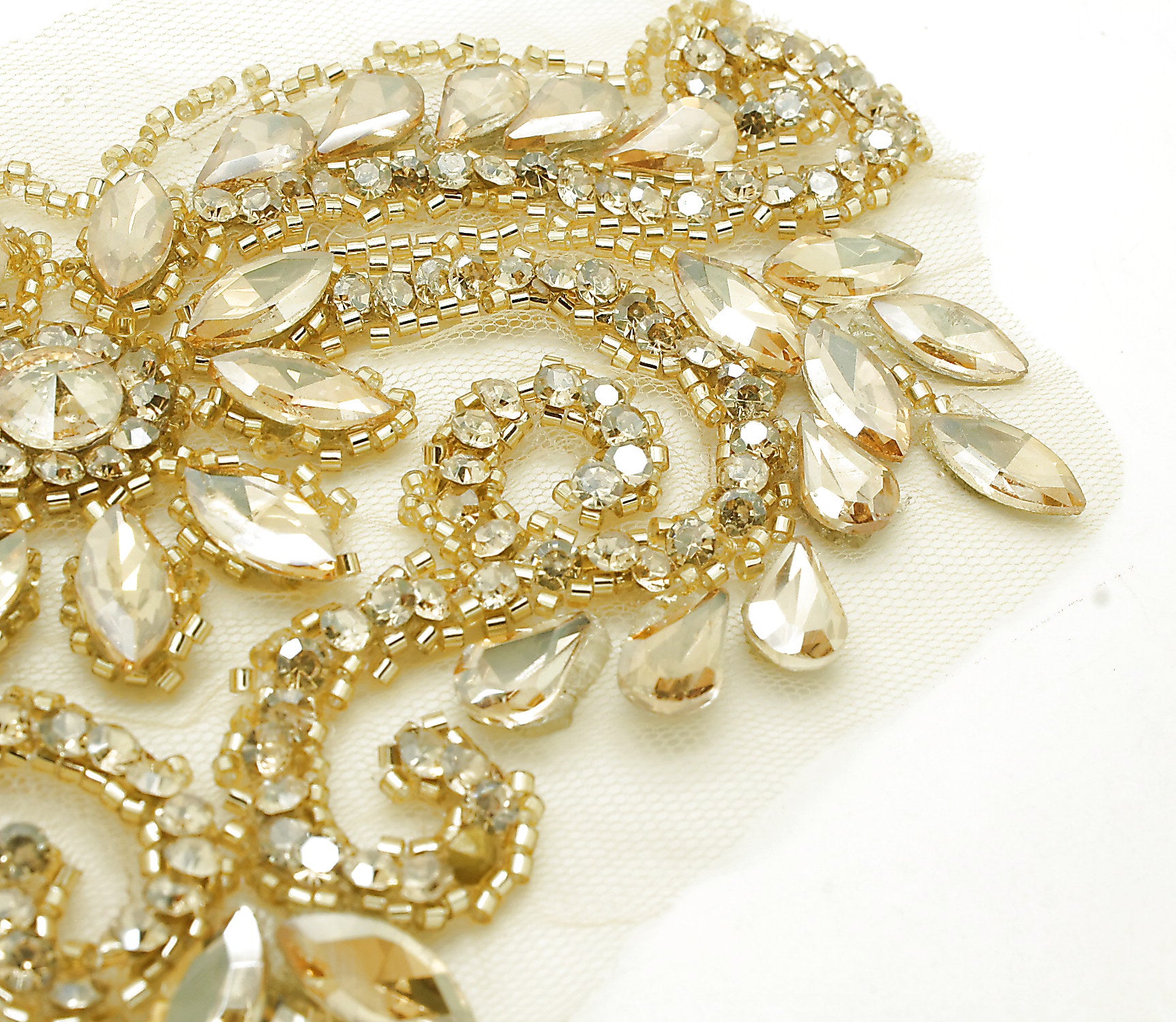 GOLD RHINESTONE APPLIQUE - sarahi.NYC