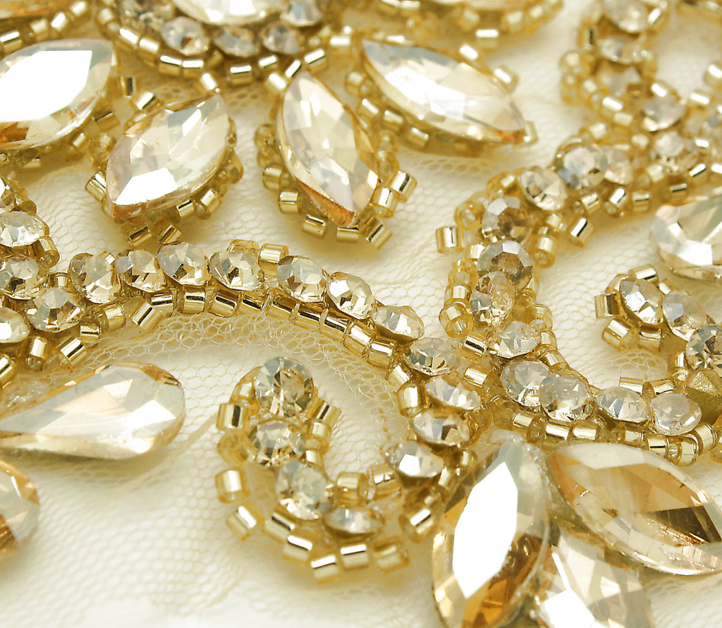 GOLD RHINESTONE APPLIQUE - sarahi.NYC