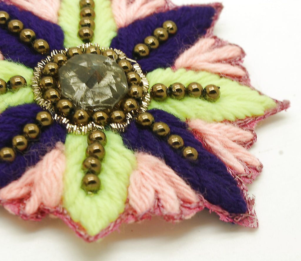 MULTI COLOURED EMBROIDERED  MOTIF - sarahi.NYC