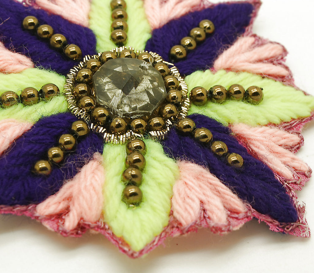 MULTI COLOURED EMBROIDERED  MOTIF - sarahi.NYC
