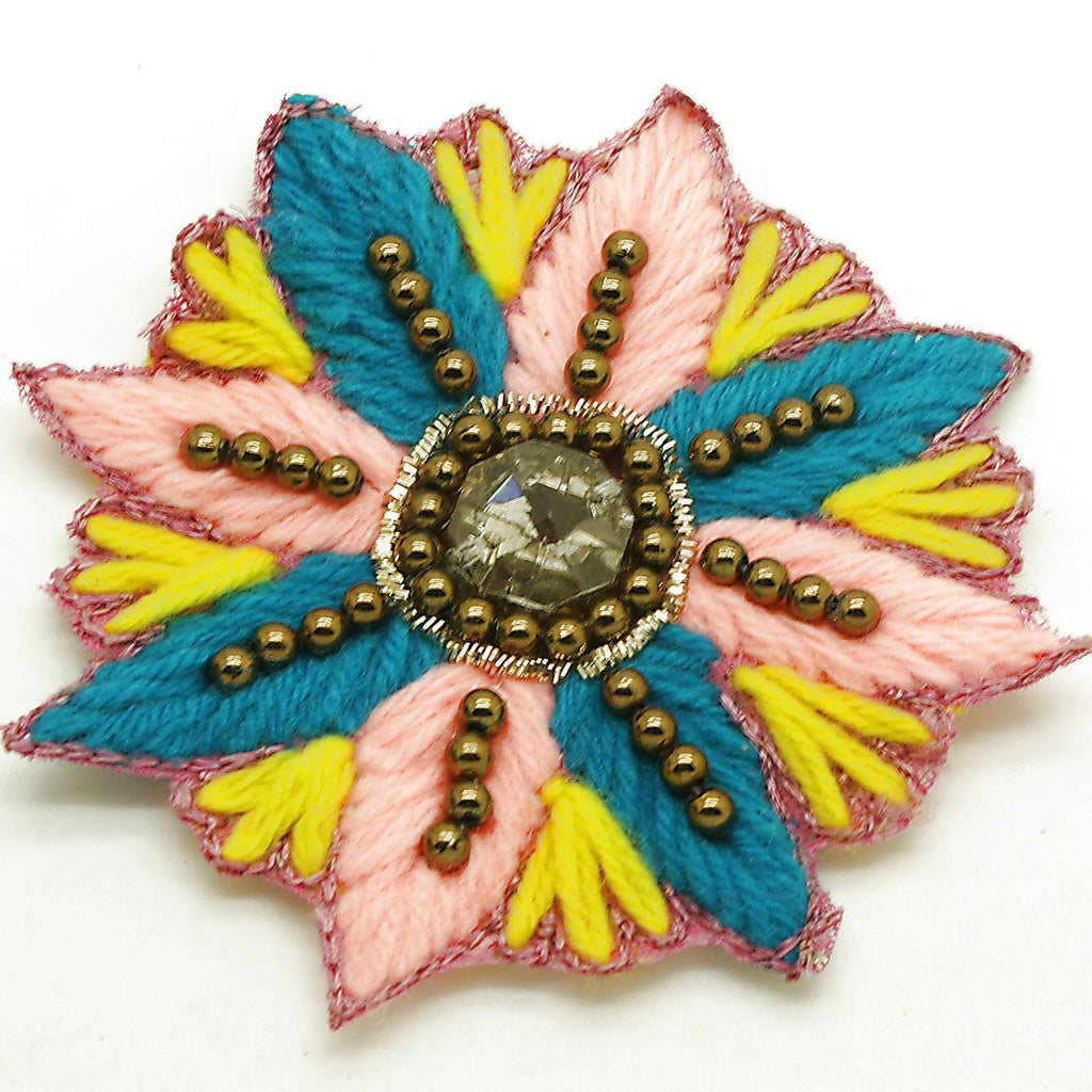 MULTI COLOURED EMBROIDERED  MOTIF - sarahi.NYC