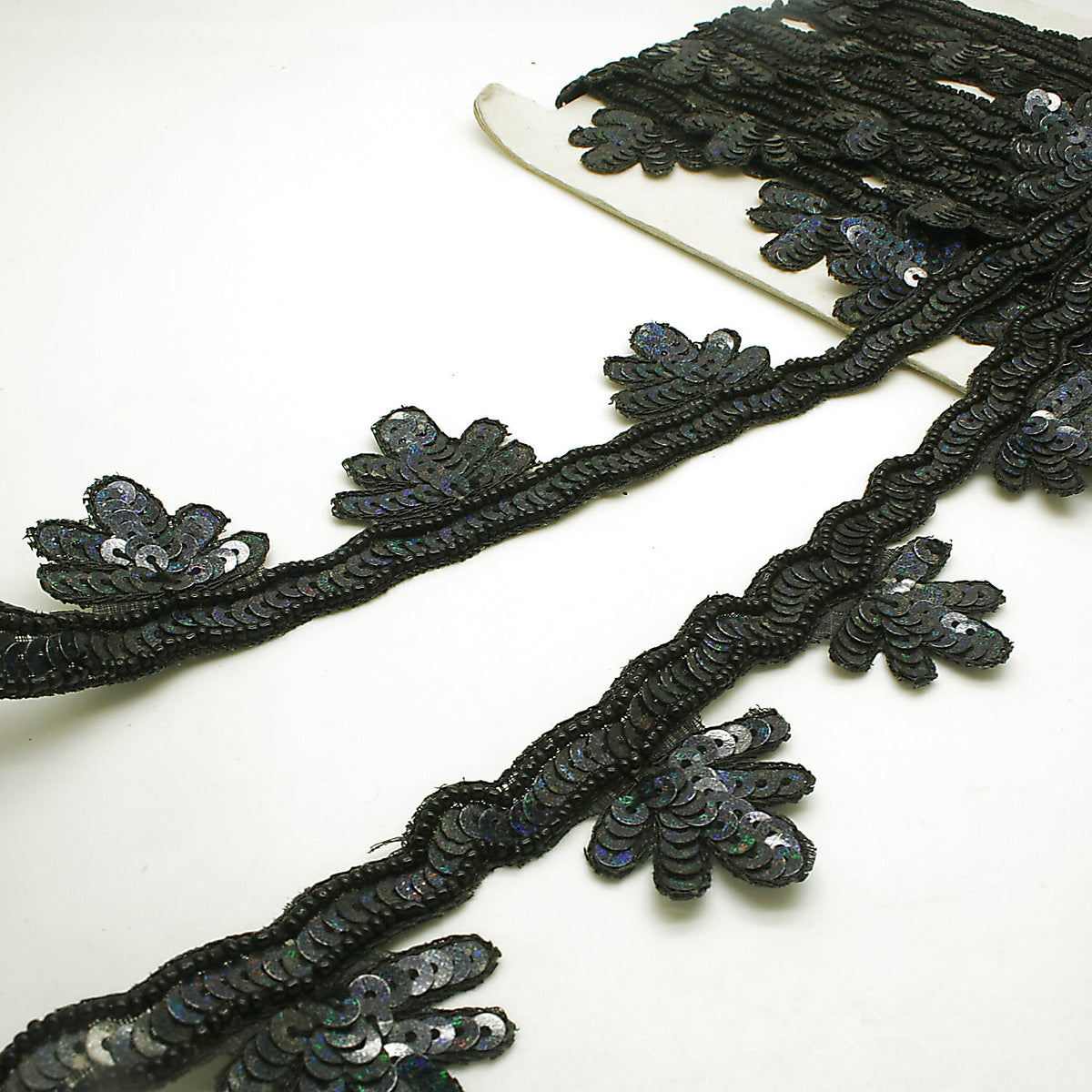 BLACK IRIDESCENT SEQUIN TRIM - sarahi.NYC
