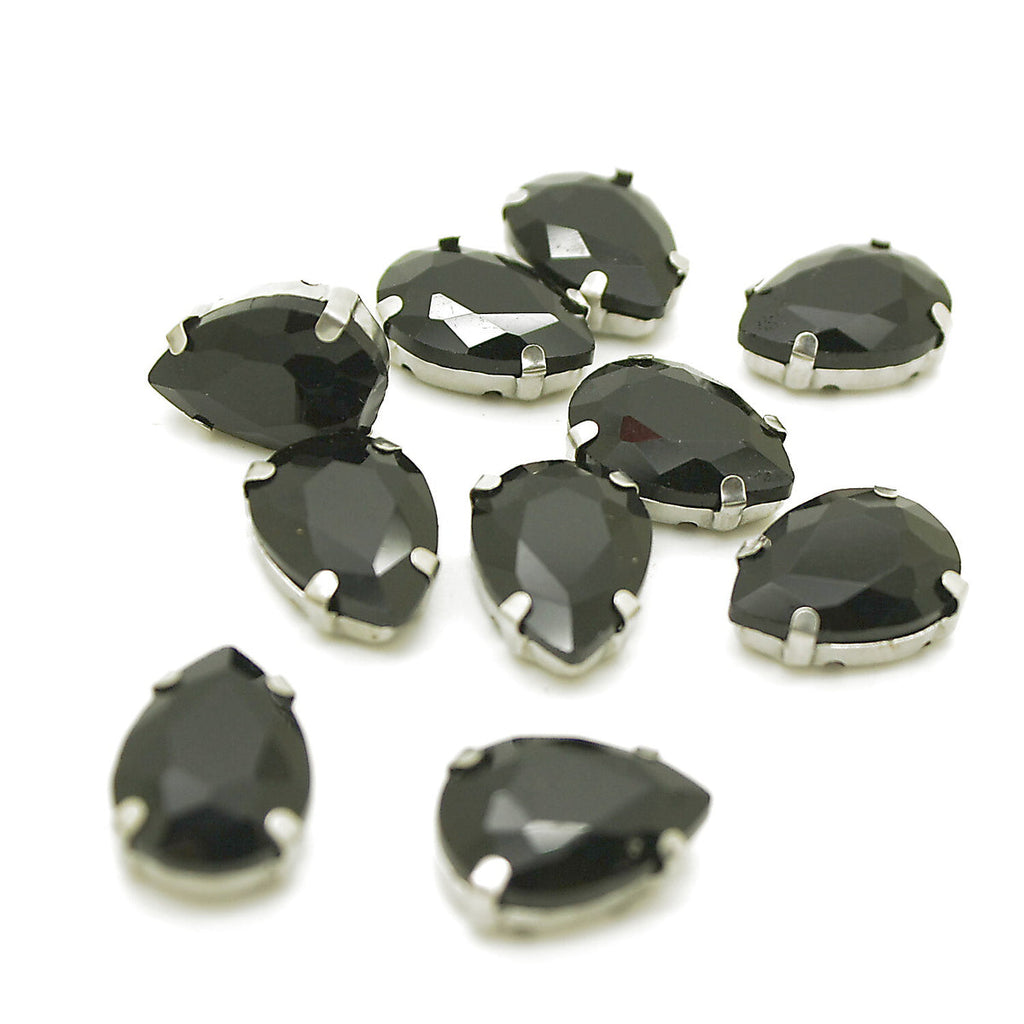 PACK OF 10 - 17mm TEARDROP RHINESTONES - sarahi.NYC